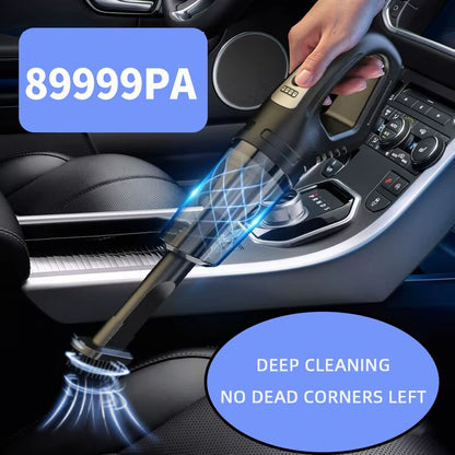 Cordless Handheld Vacuum Cleaner, Rechargeable Car Vacuum Cleaner with 3 Suction Heads for Car, Pet and Household Cleaners